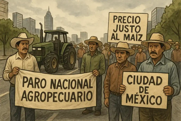 Paro Nacional Agropecuario provoca bloqueos y caos vial en CDMX este 14 de octubre