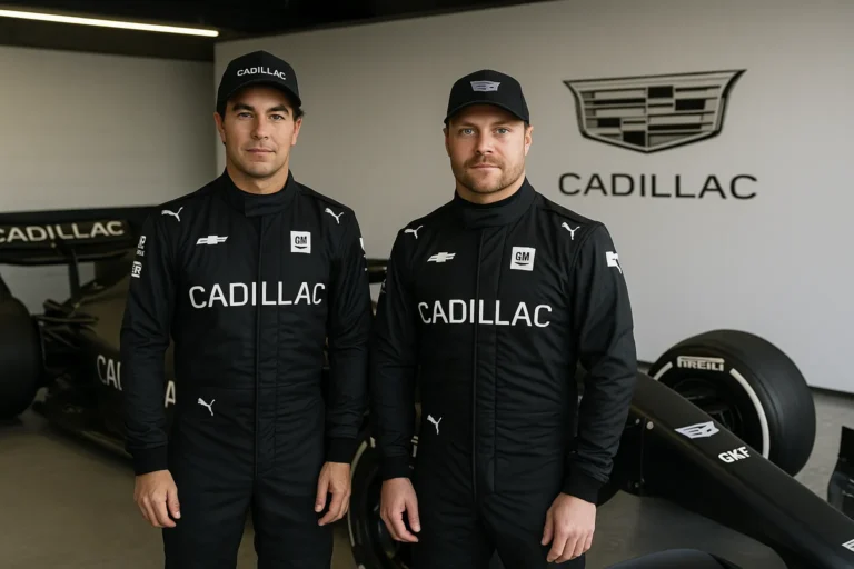 Checo Pérez y Bottas serán la dupla del nuevo equipo Cadillac en la Fórmula 1 2026