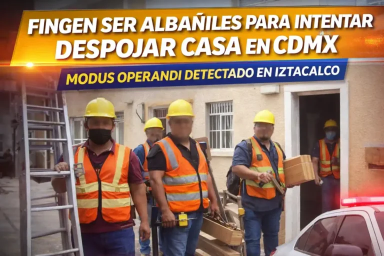 Fingen ser albañiles para cometer despojo en CDMX