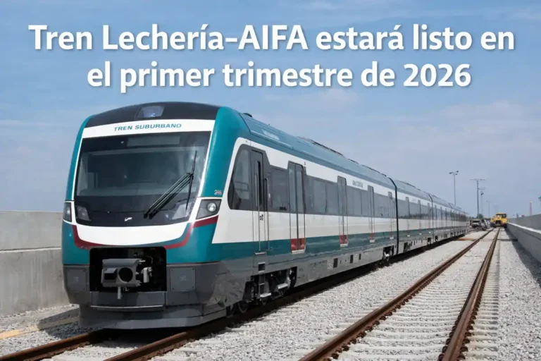 Tren Lechería–AIFA estará listo en el primer trimestre de 2026