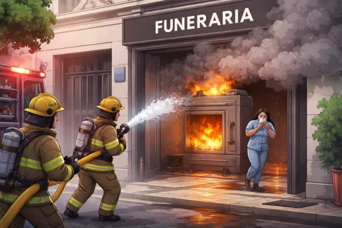incendio en funeraria de Cuauhtémoc