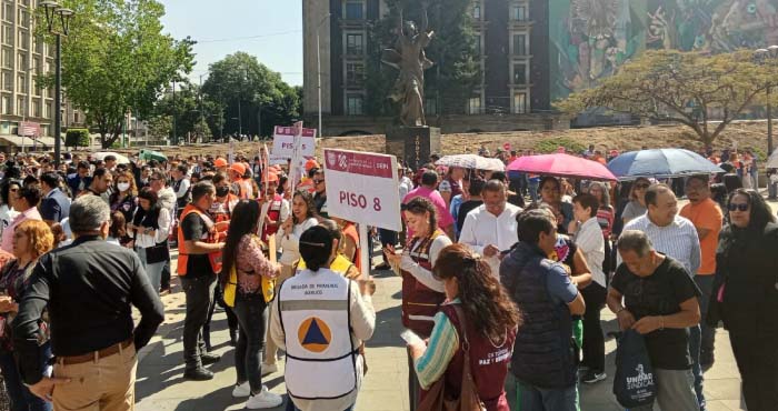8,2 millones participan en simulacro sísmico en CDMX; evacúan en menos de dos minutos
