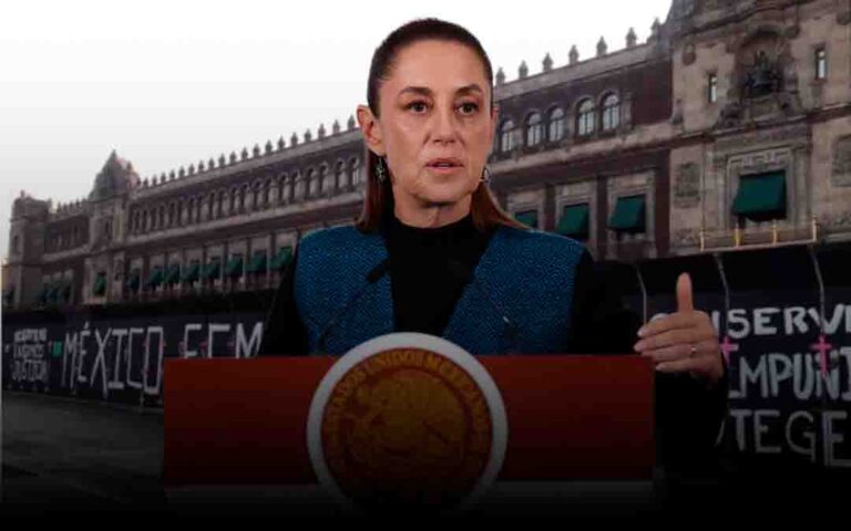 Sheinbaum anuncia blindaje de Palacio Nacional ante marcha del 8M