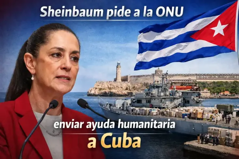 Sheinbaum pide a la ONU enviar ayuda a Cuba y anuncia envío de apoyo desde México