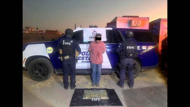 Detienen a distribuidor con más de 2,800 dosis de marihuana en Salamanca