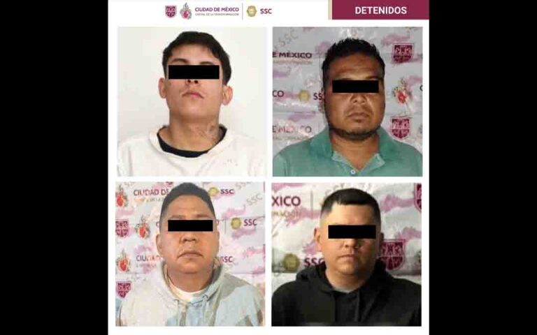 SSC detiene a cuatro hombres por extorsión en CDMX y Edomex